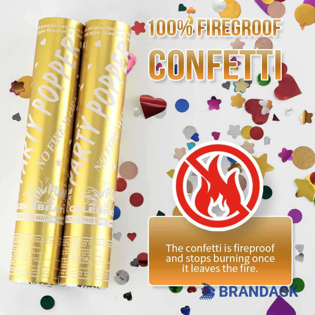Gold Party Confetti Poppers Bulk Supplier with Design Service Gold Party Confetti Poppers Bulk Supplier with Design Service