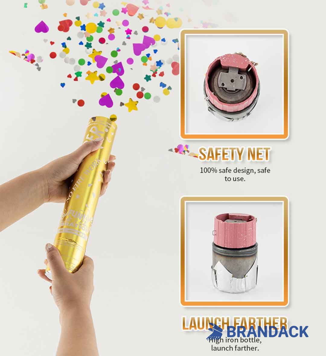 Gold Party Confetti Poppers Bulk Supplier with Design Service Gold Party Confetti Poppers Bulk Supplier with Design Service