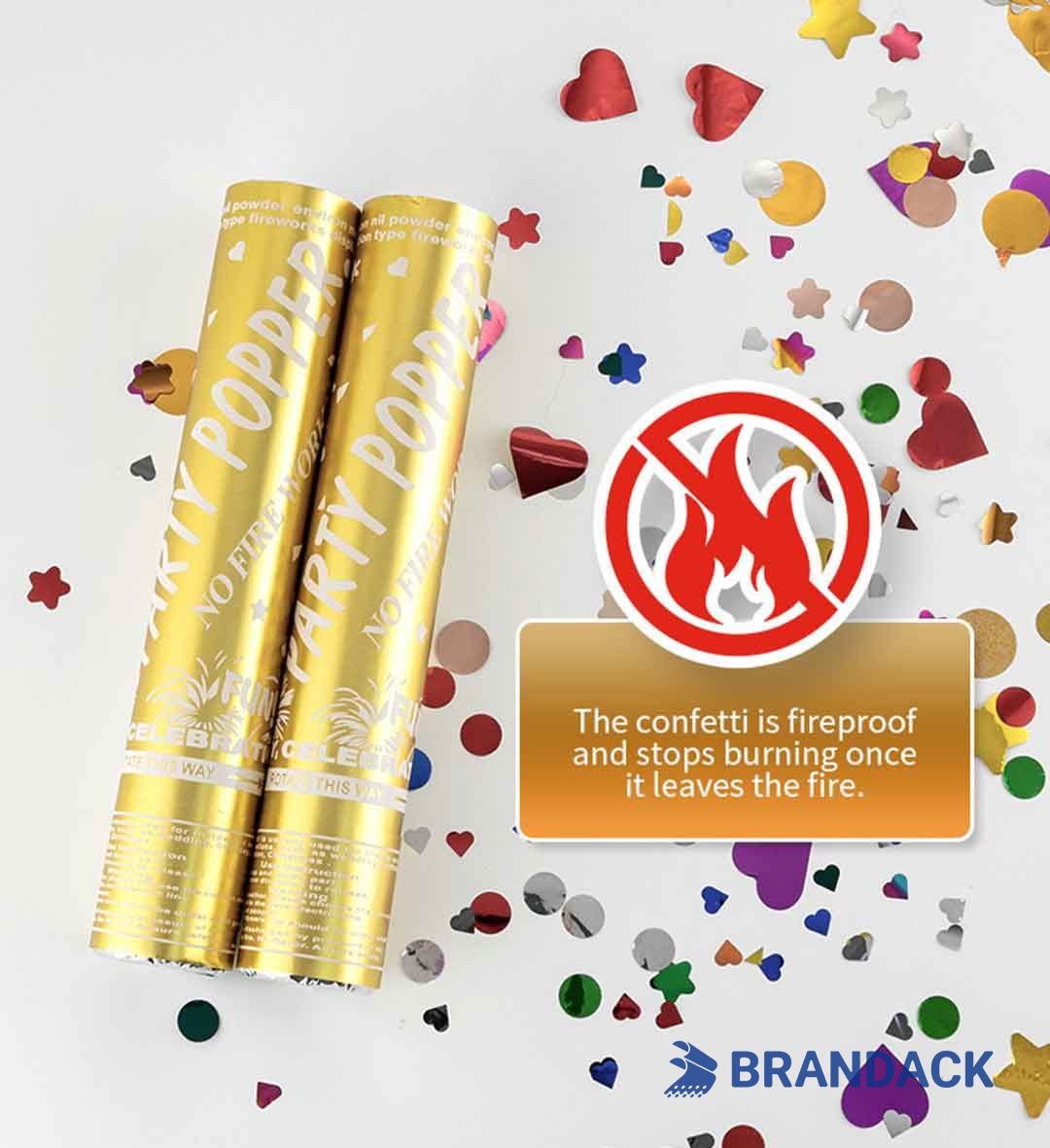 Gold Party Confetti Poppers Bulk Supplier with Design Service Gold Party Confetti Poppers Bulk Supplier with Design Service