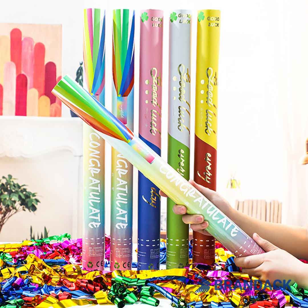 Celebration Party Confetti Poppers Tailored to Brand