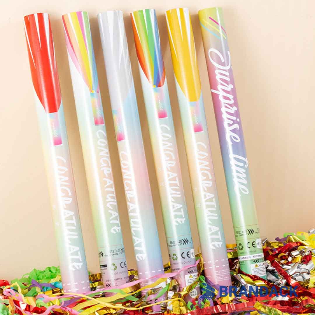 Celebration Party Confetti Poppers Tailored to Brand