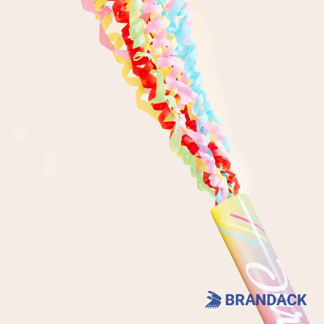Celebration Party Confetti Poppers Tailored to Brand