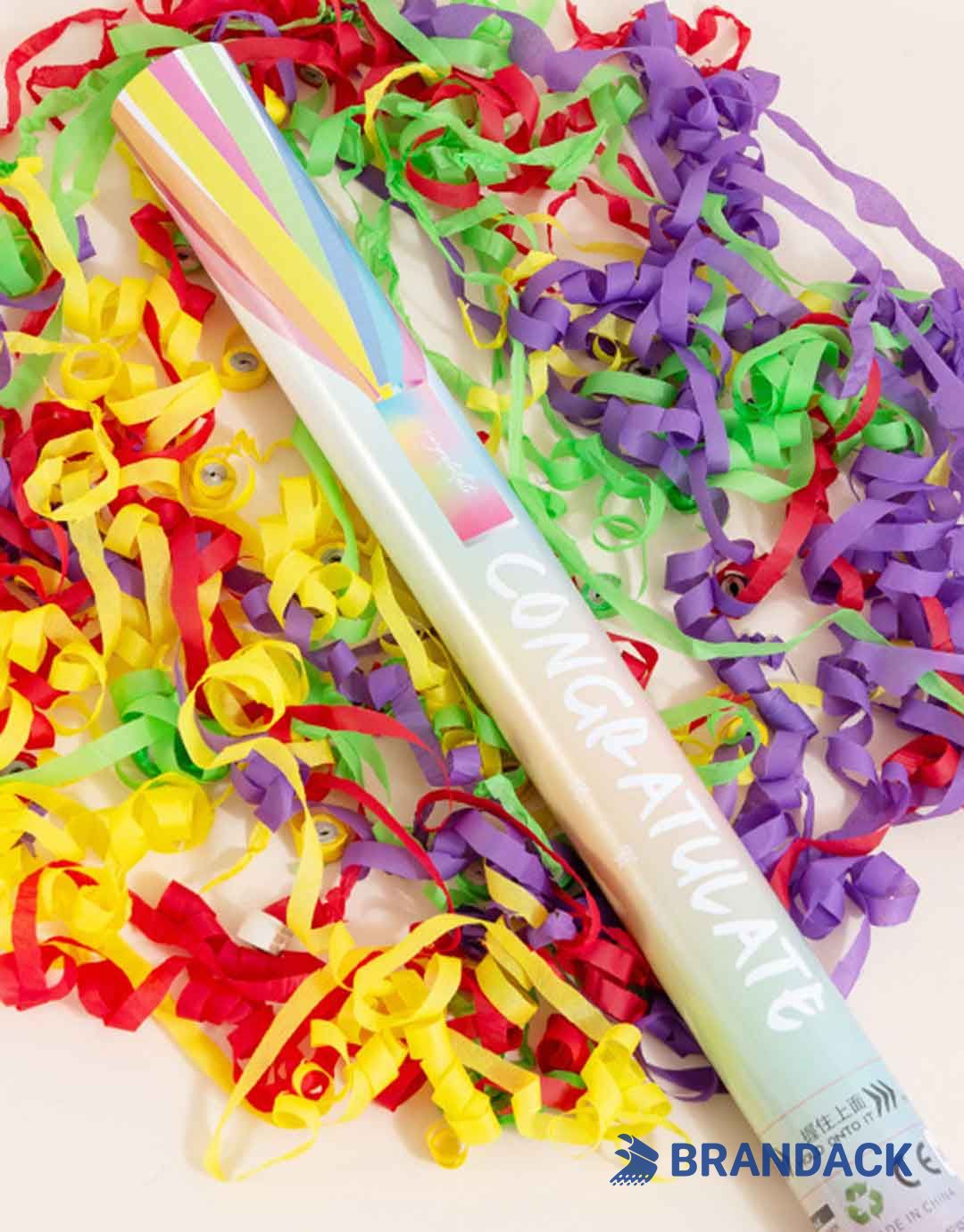 Celebration Party Confetti Poppers Tailored to Brand