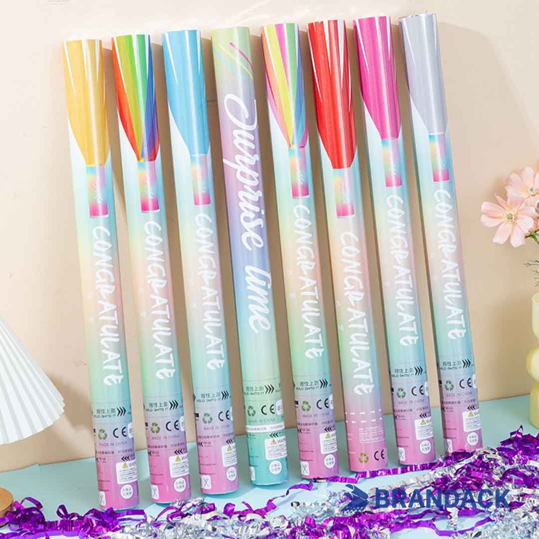 Celebration Party Confetti Poppers Tailored to Brand