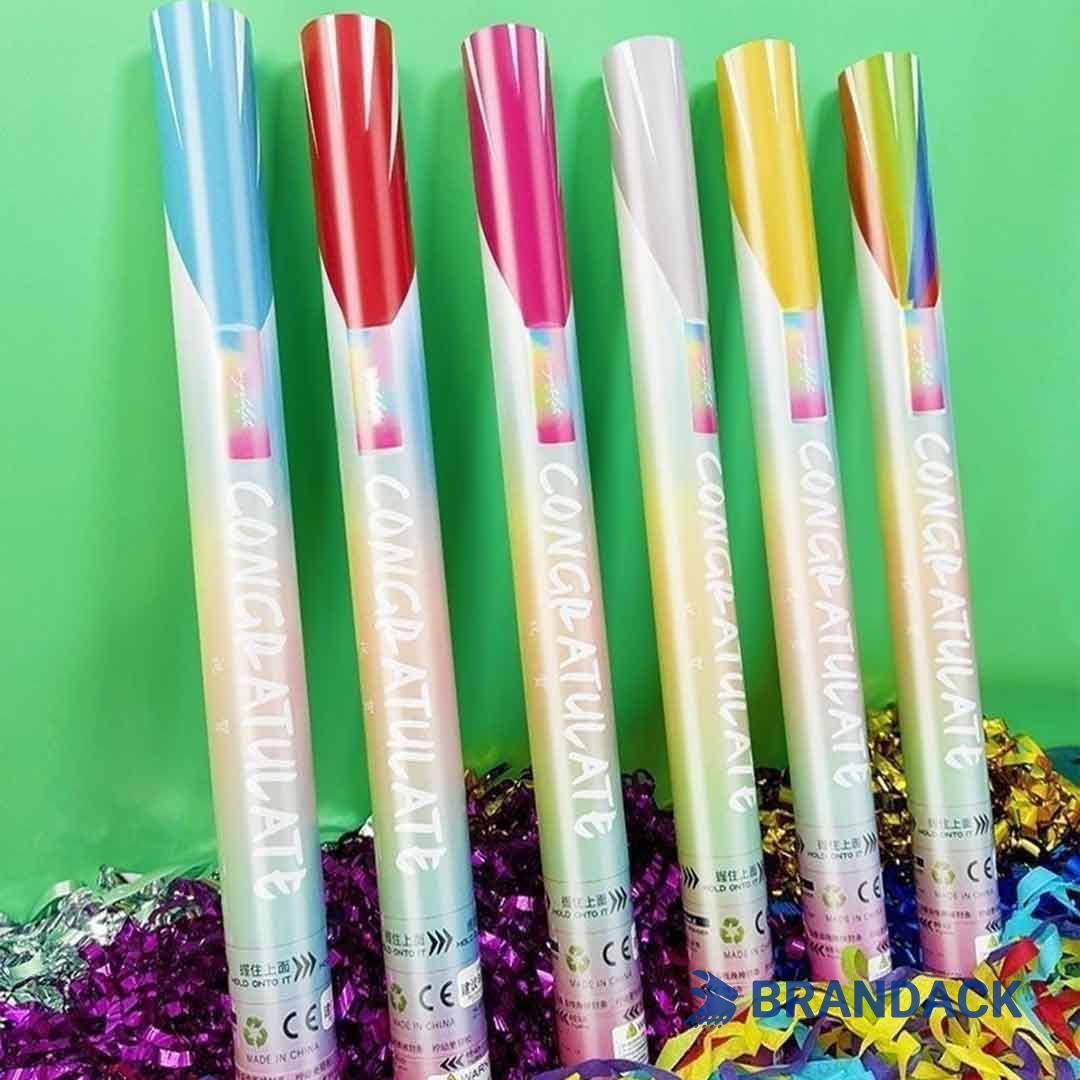 Celebration Party Confetti Poppers Tailored to Brand