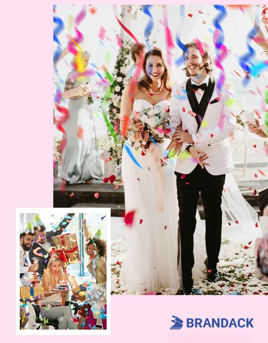 Celebration Party Confetti Poppers Tailored to Brand