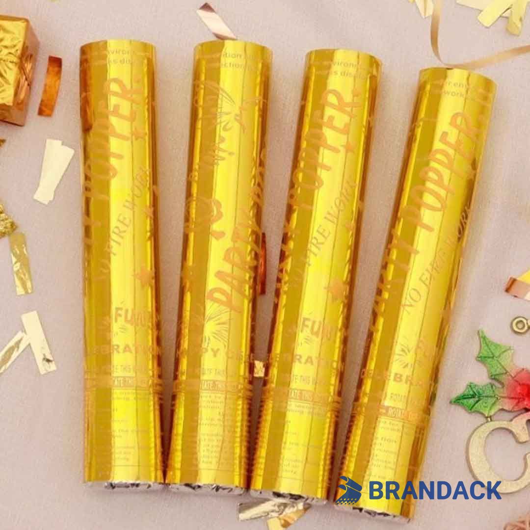 Bulk Buy Party Confetti Poppers Gold to Save Cost
