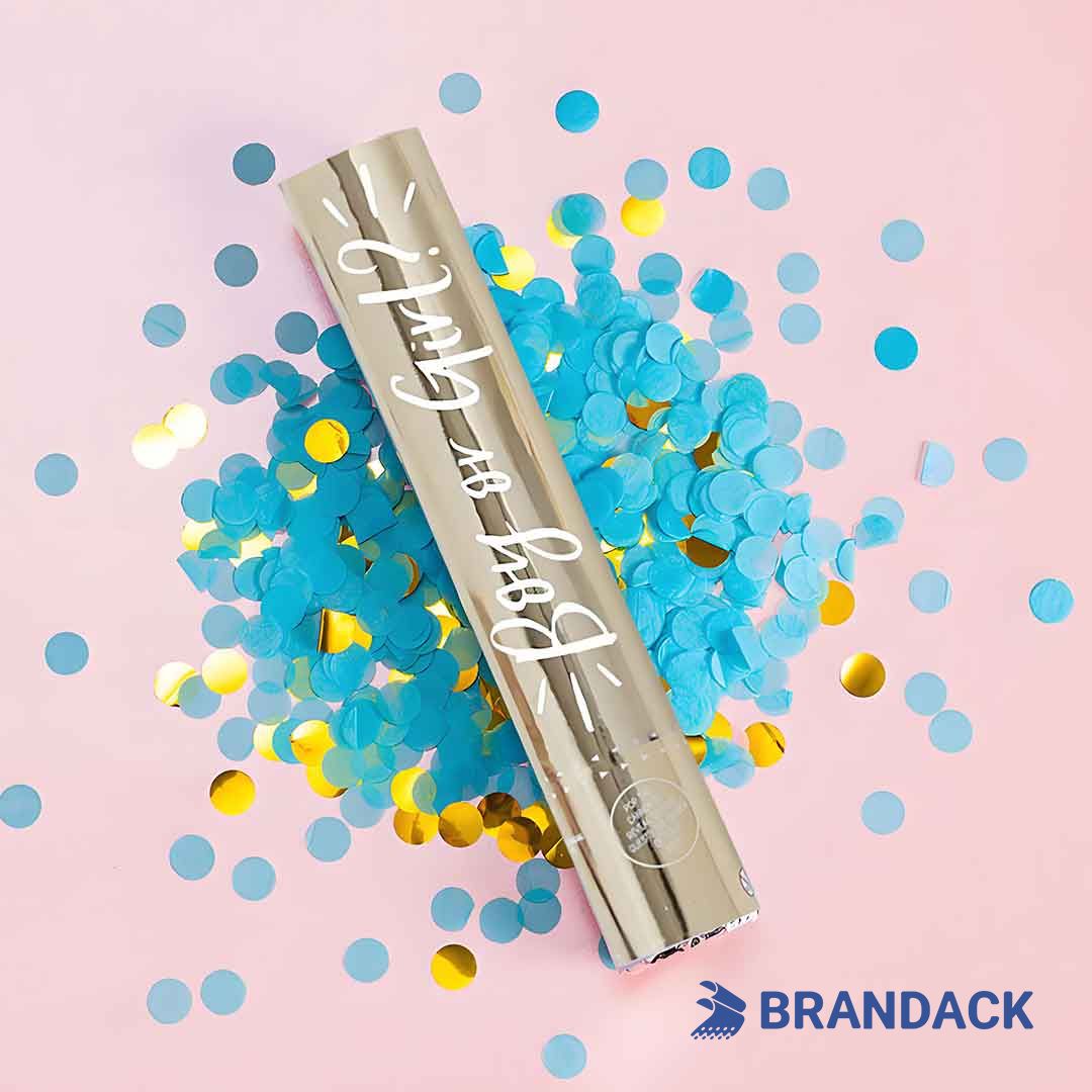 Custom Confetti Party Poppers for Gender Reveal