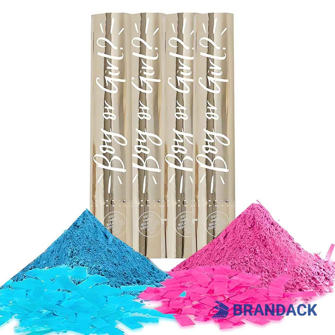 Custom Confetti Party Poppers for Gender Reveal
