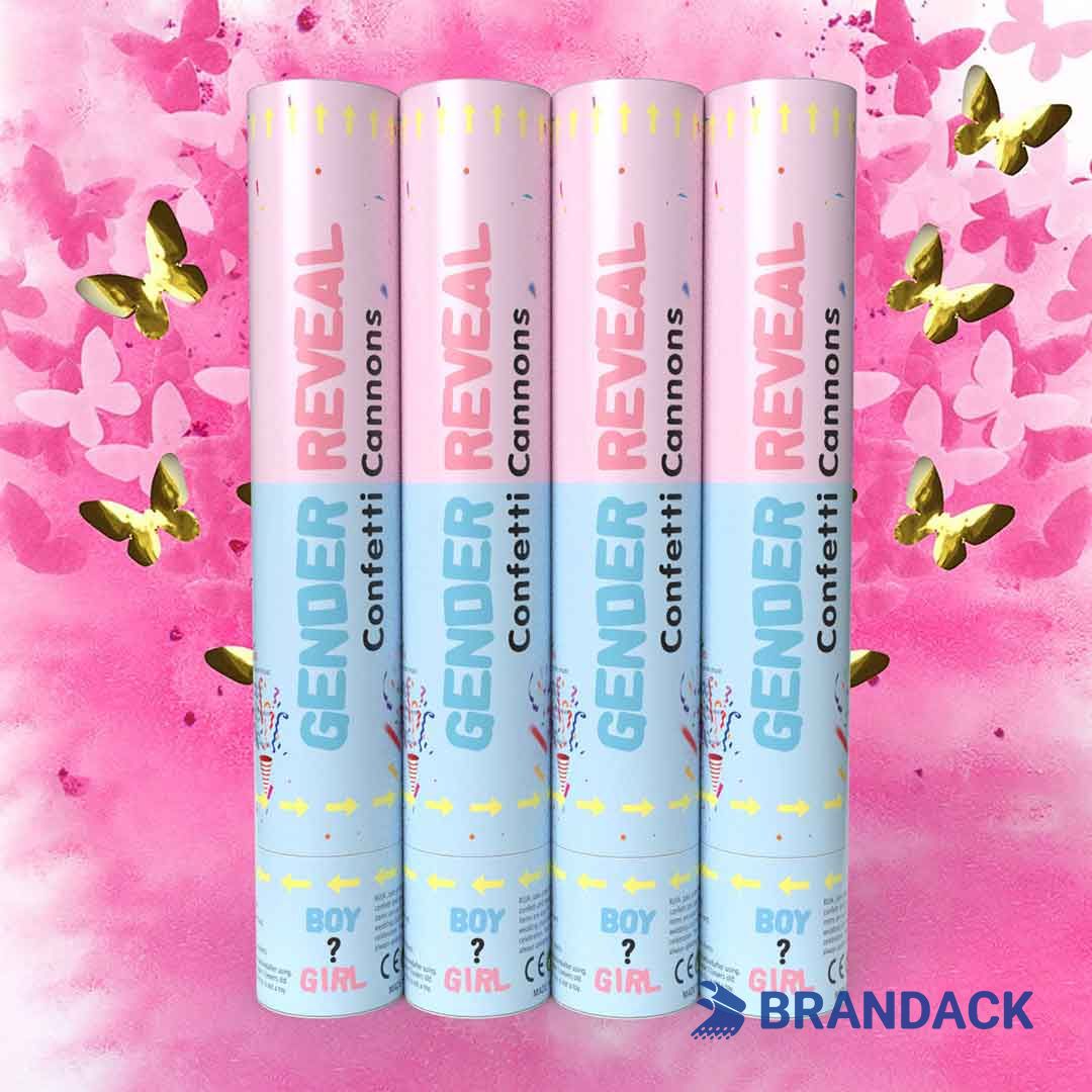 Custom Confetti Party Poppers for Gender Reveal