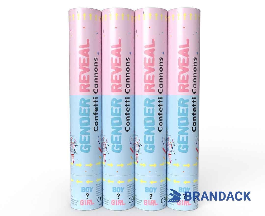 Gender Reveal Party Confetti Poppers Custom with Design Service