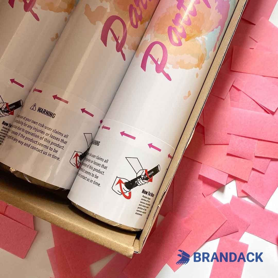 Gender Reveal Party Confetti Poppers Custom with Design Service