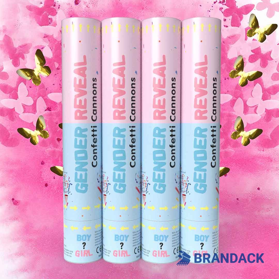 Gender Reveal Smoke Poppers Tailored to Brand