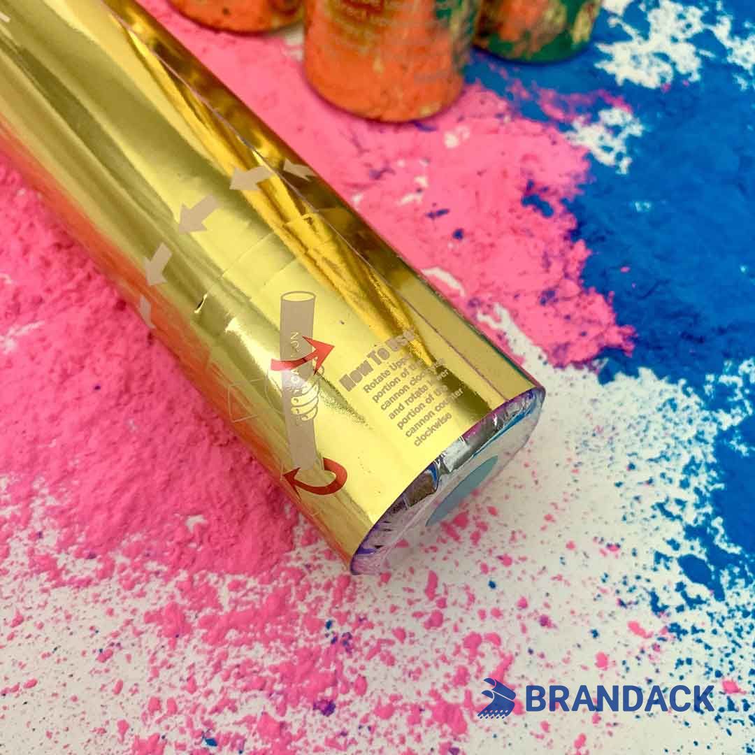 Gender Reveal Smoke Poppers Tailored to Brand