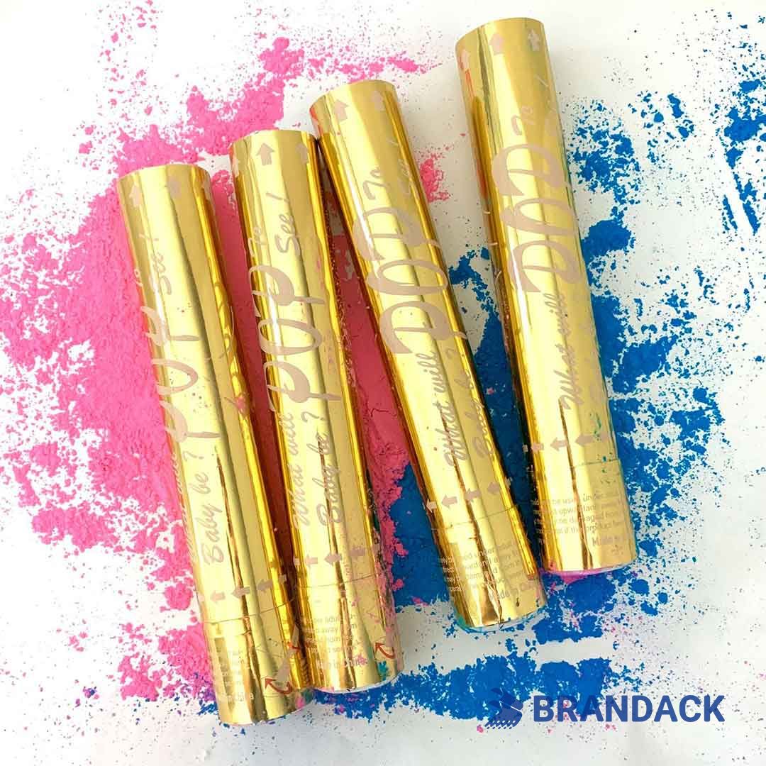 Gender Reveal Smoke Poppers Tailored to Brand