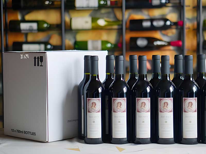 Custom Wine Packaging Box, Wine Bottle Shipping Boxes, Cardboard Wine Package Box 2 4 6 Pack