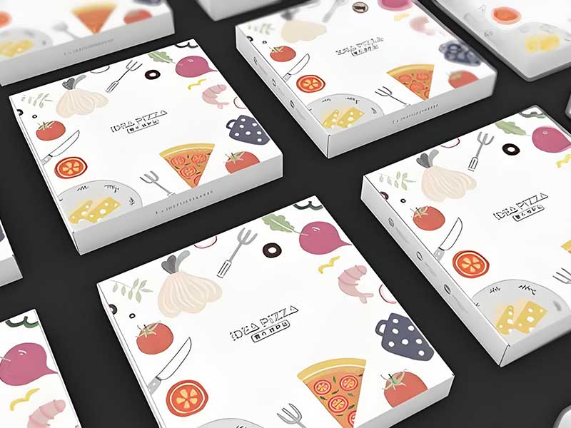 Custom Printed Cardboard Pizza Boxes with Logo Takeaway Packaging